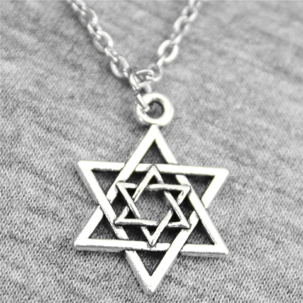 Amazon.com: Silver Star of David necklace for men, men's chain necklace,  gift for him, Jewish, Hebrew Jewelry from Israel, judaica, Magen David  shield : Handmade Products